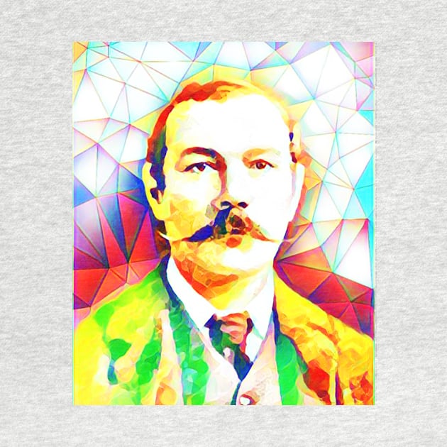 Arthur Conan Doyle Colourful Portrait | Arthur Conan Doyle Artwork by JustLit